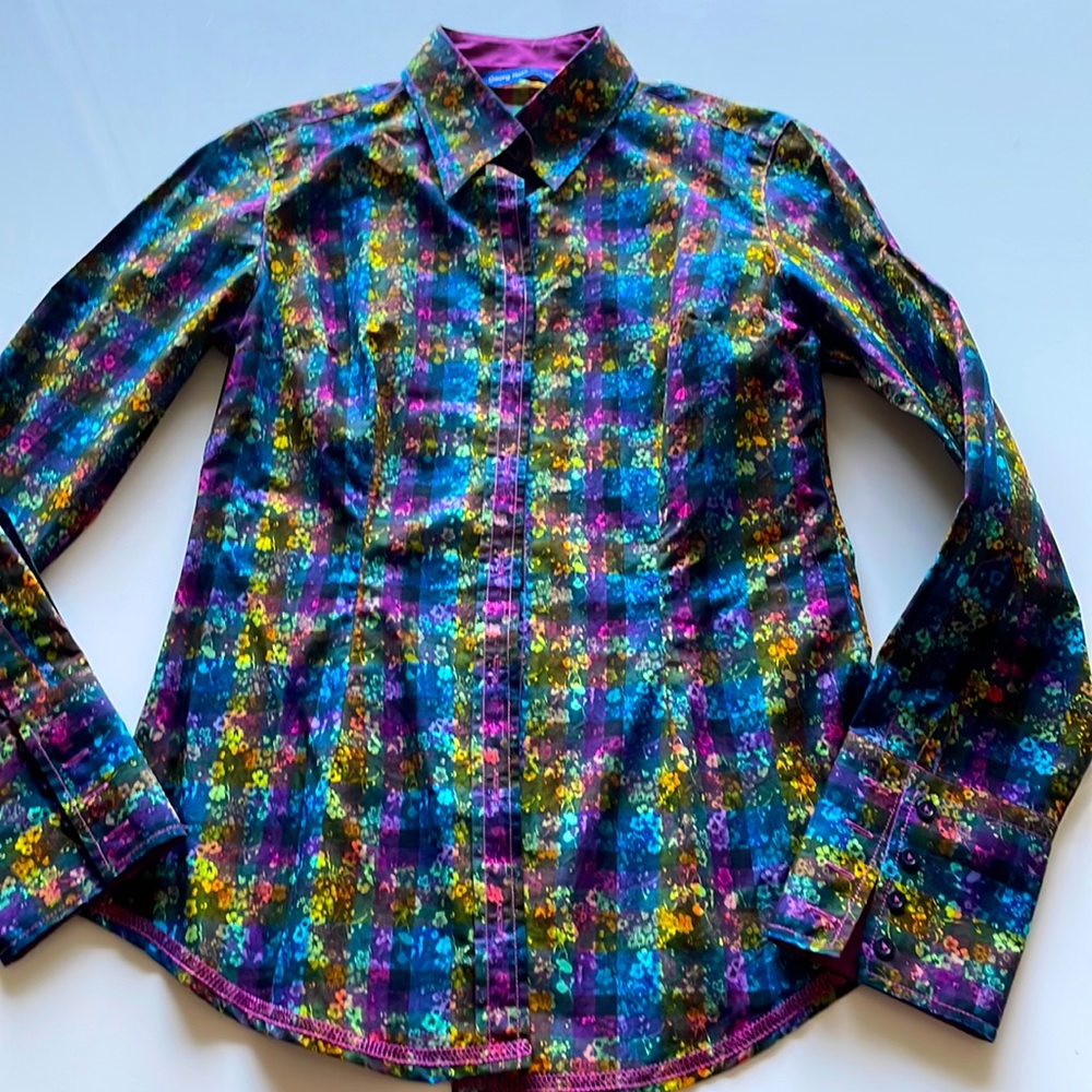 Colorful Floral Button Down Shirt